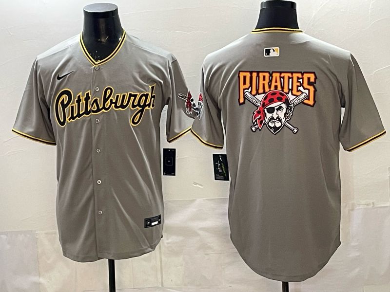 Men Pittsburgh Pirates Blank Grey Game 2026 Nike MLB Jersey style 004->pittsburgh pirates->MLB Jersey